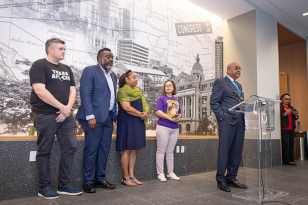 Jay Malone, Texas Gulf Coast Area Labor Federation,
Derrick Osobase Communications Workers of America (CWA),
Cynthia Cole, American Federation of State, County and Municipal Employees (AFSCME), and
Elsa Flores, Service Employees International Union (SEIU)