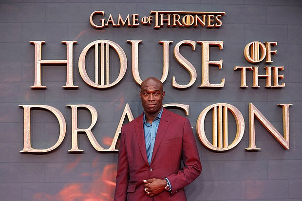 Steve Toussaint at the 2022 London premiere of 'House of the Dragon.'
Mandatory Credit:	Hollie Adams/AFP/Getty Images via CNN Newsource
