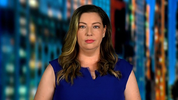 Emily Baden, a former neighbor of Justice Samuel Alito, appears on CNN on June 5.
Mandatory Credit:	CNN via CNN Newsource