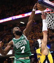 Jaylen Brown was voted ECF MVP.
Mandatory Credit:	Justin Casterline/Getty Images via CNN Newsource