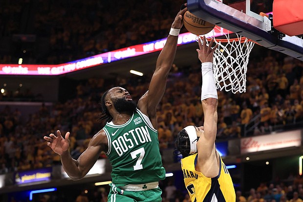 Jaylen Brown was voted ECF MVP.
Mandatory Credit:	Justin Casterline/Getty Images via CNN Newsource