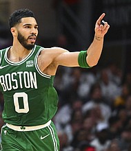 Jayson Tatum is heading to his second Finals.
Mandatory Credit:	Jason Miller/Getty Images via CNN Newsource
