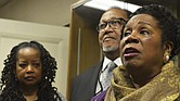 Rep. Sheila Jackson Lee (D-Texas) at a 2023 press conference where she advocated for
reparations.
