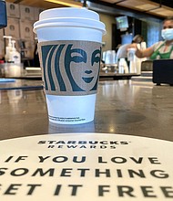 The Starbucks logo is displayed on a cup at a Starbucks store in October 2021 in Marin City, California. Starbucks is teaming up with Grubhub as it tries to boost sales after a challenging quarter.
Mandatory Credit:	Justin Sullivan/Getty Images via CNN Newsource