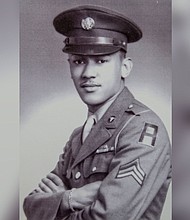 Cpl. Waverly Woodson Jr. saved dozens of Allied troops on D-Day. Woodson was part of the 320th Barrage Balloon Battalion, an all-Black unit.
Mandatory Credit:	Courtesy of the Woodson family/AP via CNN Newsource