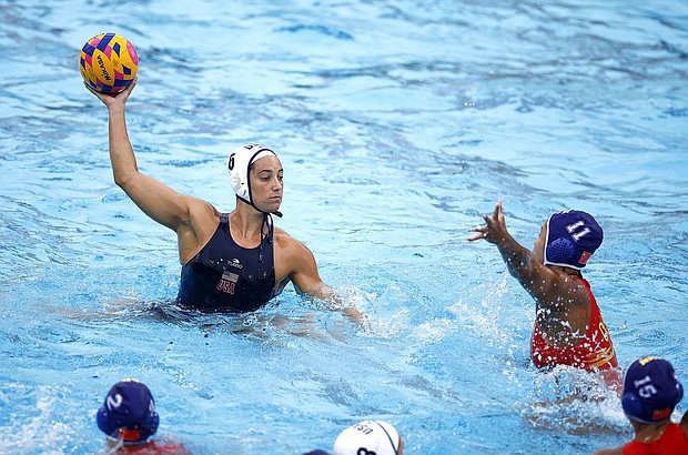 Steffens is a veteran of the US women's water polo team.
Mandatory Credit:	Ronald Martinez/Getty Images via CNN Newsource
