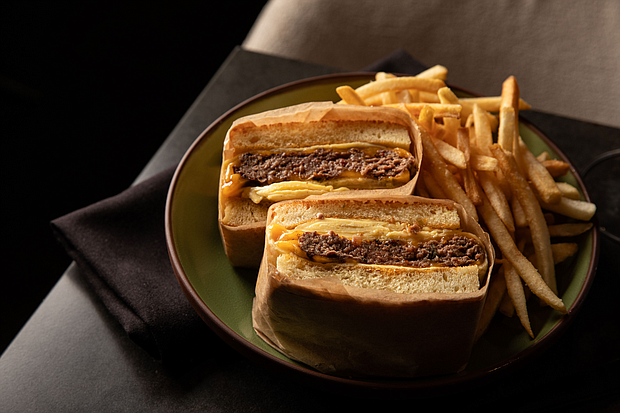 Thirteen by James Harden’s new Sunday Brunch features an amazing array of premium delights like the Wagyu Patty Melt (Snake River Farms Wagyu Patty, Cheddar Cheese, Egg Wrap, and True Aioli, served with fries)  
 
Photo: Courtesy of Thirteen by James Harden