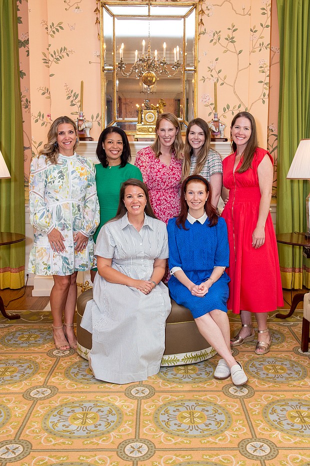 2024-2025 Executive Committee - Order standing left to right: Michelle Esparza, Jennifer Williams, Kelly Hickman, Kaitlyn Zapalac and Judy Peterson. Sitting from left to right: Mary Lee Wilkens and Katie Doyle.