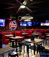 Wrapped in 20 big screens, The Locker Room Sports Bar & Grill offers the best seat in the house for major sporting events.
Photo: Visual Influence