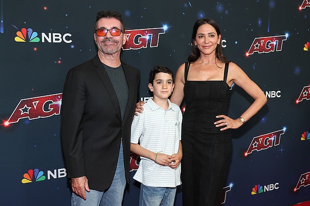 Simon Cowell, Eric Cowell and Lauren Silverman at the "America's Got Talent" Season 18 finale in 2023.
Mandatory Credit:	John Salangsang/Variety/Getty Images via CNN Newsource