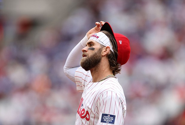 Bryce Harper starred during the opening night of the London Series.
Mandatory Credit:	Ryan Pierse/Getty Images via CNN Newsource