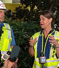 Kevin Petervuers, Senior Manager of Environmental Remediation, and Casey Luckett Snyder, EPA Superfund Project Manager, for Union Pacific Railroad