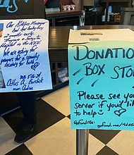 The diner is raising money for the kitchen manager, who had her baby two months early.
Mandatory Credit:	WBBH via CNN Newsource