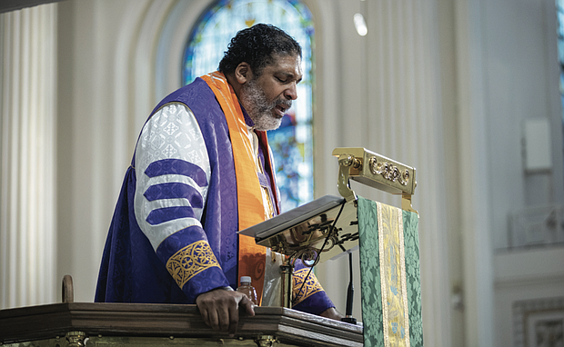 Bishop William Barber II, co-chair of the Poor People’s Campaign and founder of Repairers of the Breach, preaches June 9 St. Paul’s Episcopal Church in Richmond for its Sunday service.