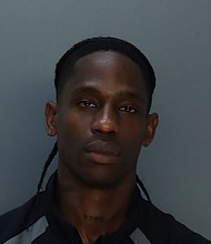 Travis Scott was arrested in Miami-Dade County.
Mandatory Credit:	Miami-Dade Corrections via CNN Newsource