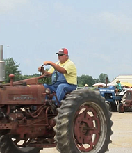 The tractor drive, now in its 16th year, was focused this year on raising money for an 8 year old boy who was recently diagnosed with t-cell leukemia.
Mandatory Credit:	WEVV via CNN Newsource