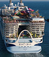 A small fire recently broke out on the Icon of the Seas, the world's largest cruise ship. Joe Raedle/Getty Images/FILE