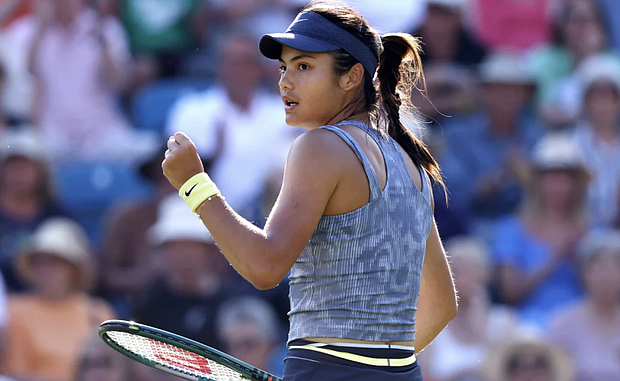 The landmark victory came at the eighth time of asking for Raducanu. Charlie Crowhurst/Getty Images