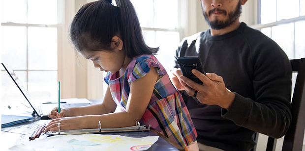 Using a phone in front of your child can have a greater effect than you might think. MoMo Productions/Digital Vision/Getty Images