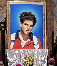 Fifteen-year-old Carlo Acutis will become the Catholic Church's first millennial saint. Vatican Pool/Getty Images