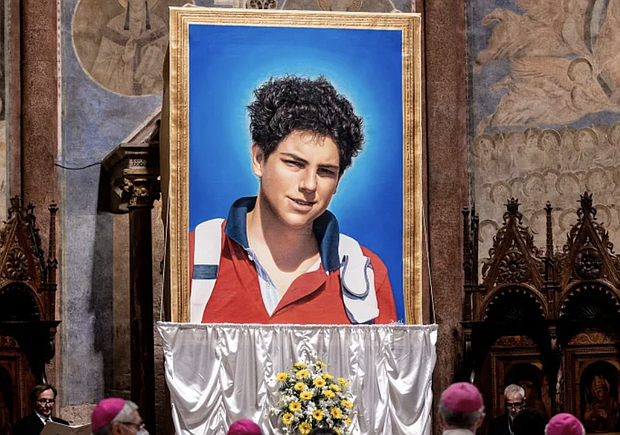 Fifteen-year-old Carlo Acutis will become the Catholic Church's first millennial saint. Vatican Pool/Getty Images