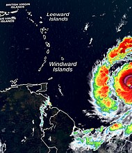 Hurricane Beryl, a powerful Category 3 storm, is expected to slam into the Caribbean on July 1, endangering several island communities with life-threatening storm surge, violent winds and flash flooding.
Mandatory Credit:	CNN via CNN Newsource