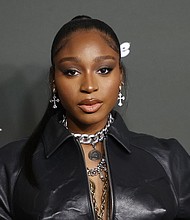 Normani, seen here arriving for Elle's 2023 Women in Hollywood celebration in Los Angeles in December 2023, was unable to perform at Sunday's BET Awards.
Mandatory Credit:	Michael Tran/AFP/Getty Images via CNN Newsource