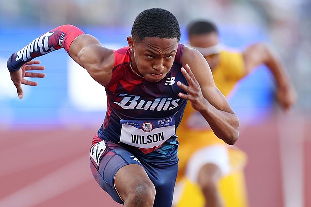 Quincy Wilson, 16, is fast becoming a rising star in the world of athletics.
Mandatory Credit:	Patrick Smith/Getty Images via CNN Newsource