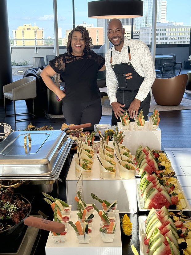 2024 Houston Ski Jammers - Summertime Social President Andrea Yowman and Chef Etchane Towers