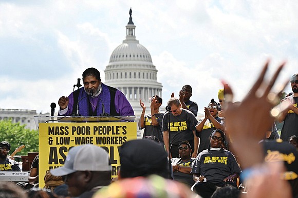 Thousands of clergy, union members and activists rallied on behalf of the poor near the U.S. Capitol on Saturday, June …