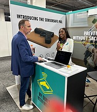 Kayla Austin, creator of My Gun’s Been Moved, has presented her device at CES. Photo provided by AppreyPR.