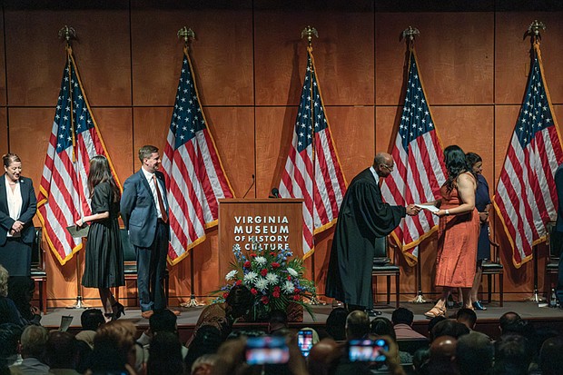 Ninety-four candidates from 48 countries were sworn in by The Honorable Roger L. Gregory of the U.S. Court of Appeals for the Fourth Circuit as newly naturalized citizens during a ceremony held on July 4 at Virginia Museum of History and Culture. The event was held in partnership with the U.S. District Court for the Eastern District of Virginia and U.S. Citizenship and Immigration Services.