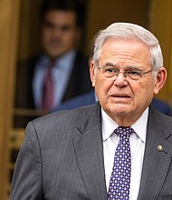 A jury has found Sen. Bob Menendez, pictured outside of Manhattan Federal Court on May 14, guilty on all counts in his federal corruption trial.
Mandatory Credit:	Alex Kent/AFP/Getty Images via CNN Newsource