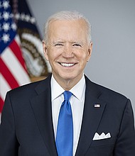 President Joe Biden poses for his official portrait Wednesday, March 3, 2021, in the Library of the White House. (Official White House Photo by Adam Schultz)