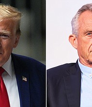 Bobby Kennedy III posted a video on social media of a phone call between Kennedy Jr. and Donald Trump on the phone.
Mandatory Credit:	Getty Images via CNN Newsource