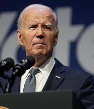 President Joe Biden, here in Las Vegas, on July 16, has tested positive for Covid-19.
Mandatory Credit:	Kent Nishimura/AFP/Getty Images via CNN Newsource
