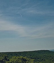 A video still captures a rare daytime fireball streaking over Northford, Connecticut, on July 16.
Mandatory Credit:	Mark K. via CNN Newsource