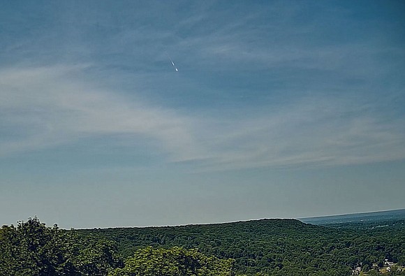 A meteor bright enough to be spotted in broad daylight streaked across the sky on Tuesday morning, catching the attention …