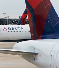 All flights from several major US airlines – including Delta, United and American Airlines – were grounded July 19 morning due to a communication issue – part of a massive debacle impacting businesses worldwide.
Mandatory Credit:	Elijah Nouvelage/Bloomberg/Getty Images via CNN Newsource