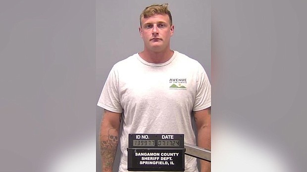 Sean Grayson has been fired from his job as a Sangamon County sheriff's deputy and faces murder and other charges in Sonya Massey's death, officials said.
Mandatory Credit:	Sangamon County Jail/WISC via CNN Newsource