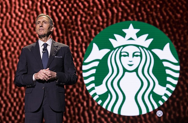 Howard Schultz positioned Starbucks as a "third place" between work and home.
Mandatory Credit:	Stephen Brashear/Getty Images via CNN Newsource