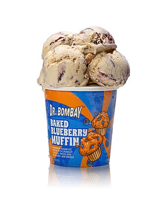 Dr. Bombay Baked Blueberry Muffin Ice Cream Pint/SOURCE Happi Co.