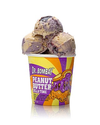 Dr. Bombay Peanut Butter Jelly Time Ice Cream Pint/SOURCE Happi Co.
