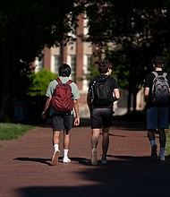 Students walk on campus at the University of North Carolina on May 1, 2024.
Mandatory Credit:	Sean Rayford/Getty Images via CNN Newsource