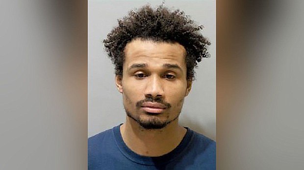 Michael Manual Jackson-Bolanos,29, was charged for the death of Samantha Woll in October 2023,
Mandatory Credit:	Detroit Police Dept. via CNN Newsource