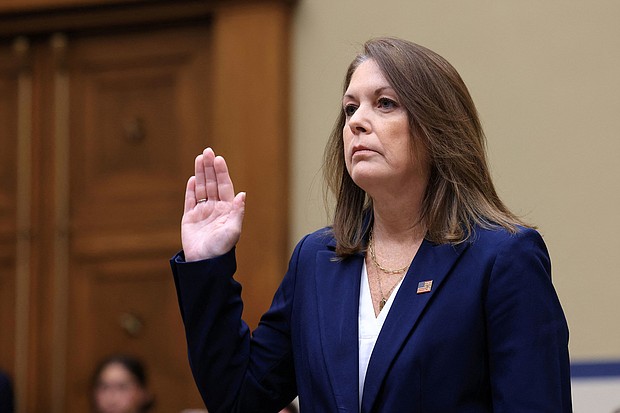 US Secret Service Director, Kimberly Cheatle, acknowledged that there were “significant” problems at Donald Trump’s rally in Pennsylvania, and Cheatle is pictured during the House of Representatives Oversight Committee hearing on July 22.
Mandatory Credit:	Kevin Mohatt/Reuters via CNN Newsource