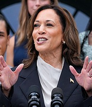 The House Republican arm is developing a targeted strategy to campaign against Vice President Kamala Harris, pictured during an event with NCAA college athletes at the White House on July 22.
Mandatory Credit:	Susan Walsh/AP via CNN Newsource