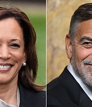 George Clooney endorsed Vice President Kamala Harris in a statement to CNN on July 23.
.
Mandatory Credit:	Alex Brandon/AP/Angela Weiss/AFP/Getty Images via CNN Newsource