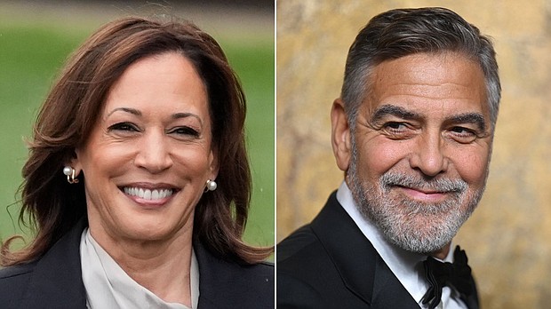 George Clooney endorsed Vice President Kamala Harris in a statement to CNN on July 23.
.
Mandatory Credit:	Alex Brandon/AP/Angela Weiss/AFP/Getty Images via CNN Newsource