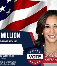 Vice President Kamala Harris 
To Donate: ttps://shorturl.at/rBLCj